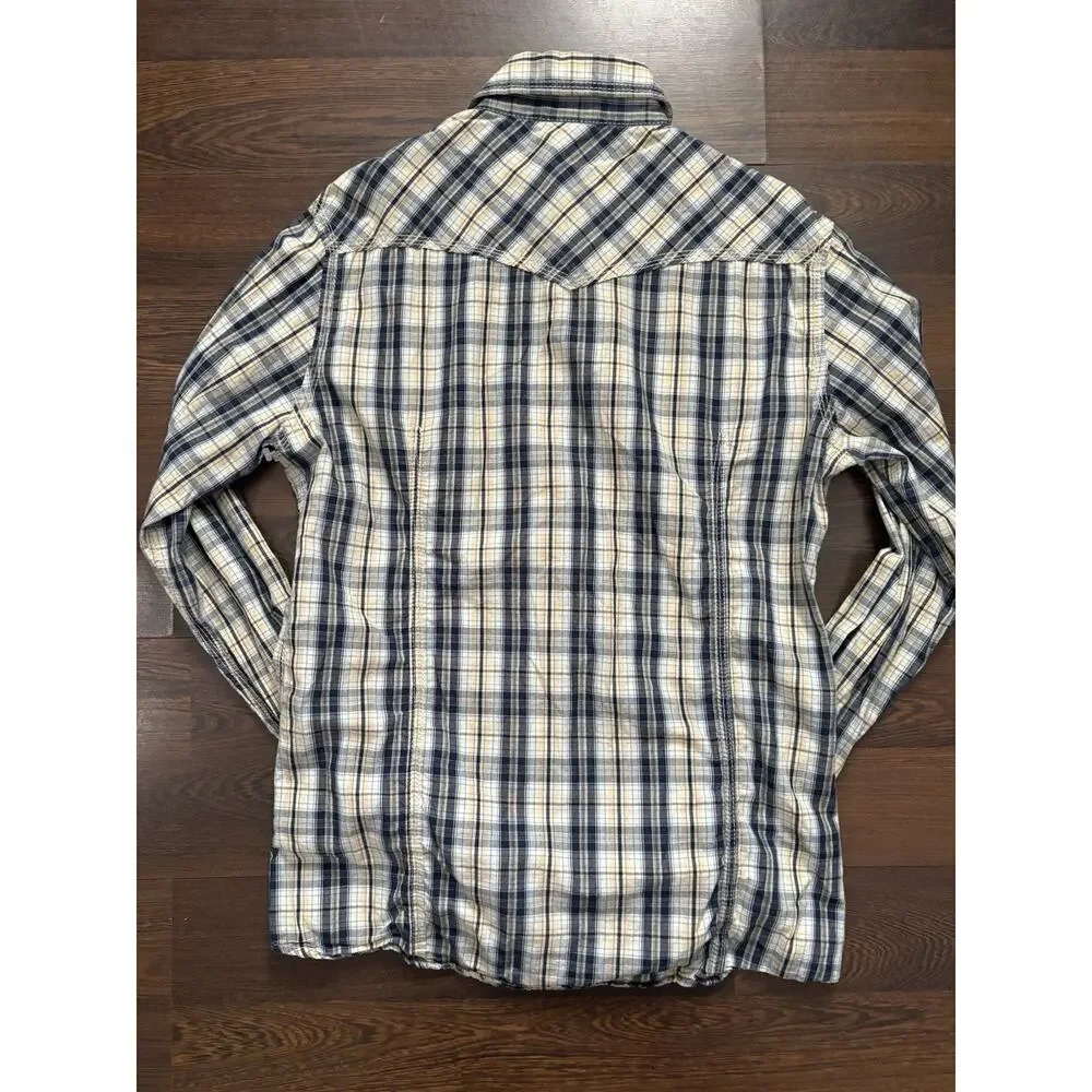 true religion western shirt large snap button Men’s Sz Small